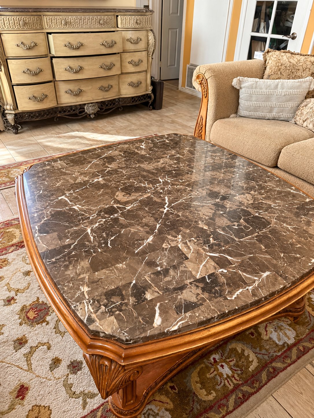 Marble coffee table