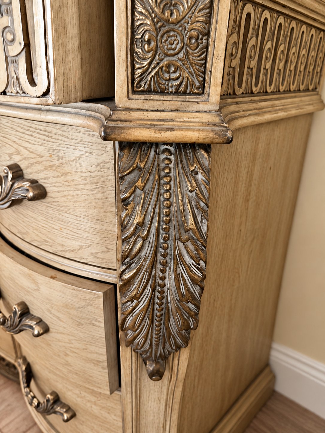 Dresser carved column