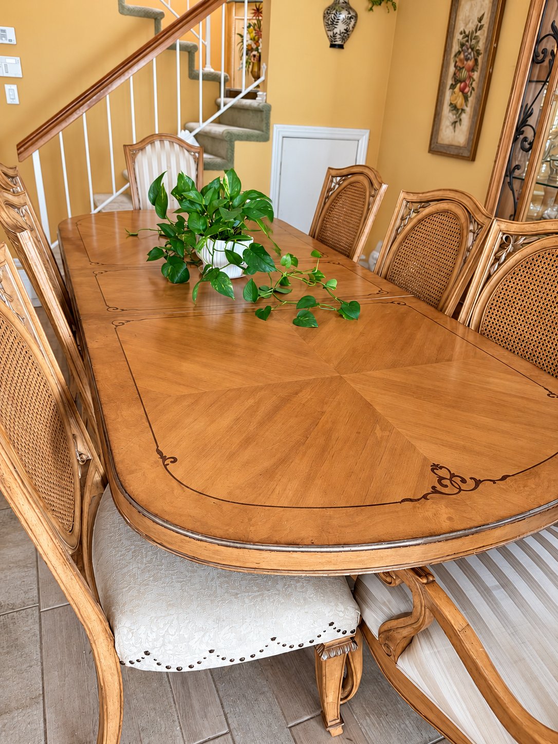 Dining table and chairs