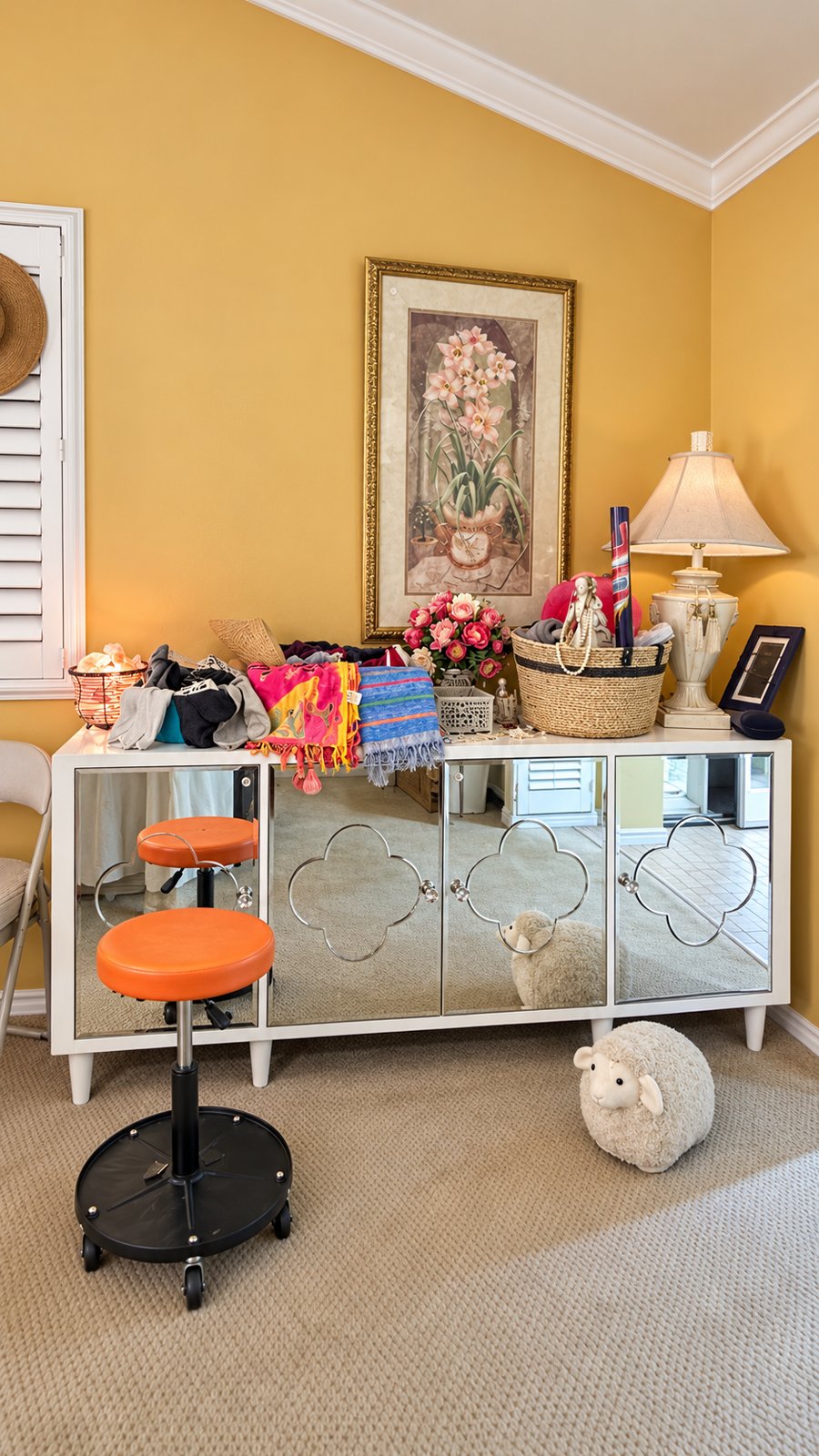 Mirrored sideboard