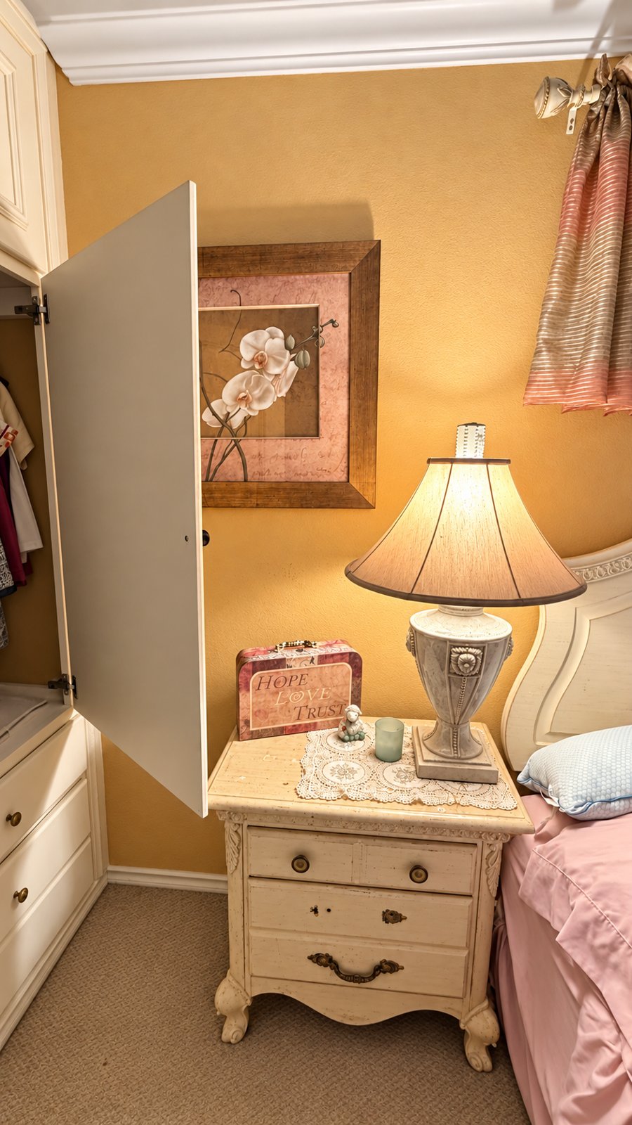 Nightstand and lamp